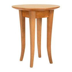 Classic Shaker Flare Leg Round End Table - Side Tables And End Tables