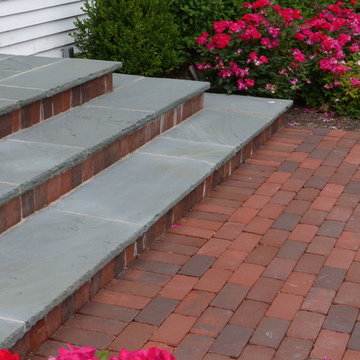 Bluestone Steps with Red Clay Risers and Walkway