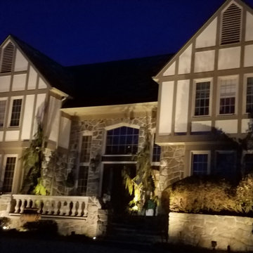 Lighting makes for a powerful statement on this gorgeous home