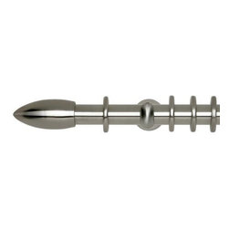 Stainless Steel pole, with Bullet finial - Curtain Poles