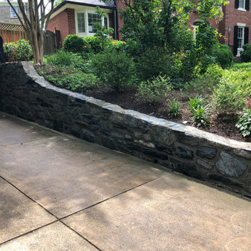 Rebuild and Restoration of Field Stone Driveway Walls in Spring Valley, DC