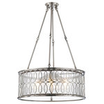 Lighting Fix LLC - Contemporary Mesh Circle Semi-Flush Mount Fixture - Brighten your home using the Contemporary Mesh Circle Semi-Flush Mount Fixture. Made from brushed steel with a chain-link circle design on the shade, this light is modern and chic. Hang it in an entryway or dining room as a striking accent piece.