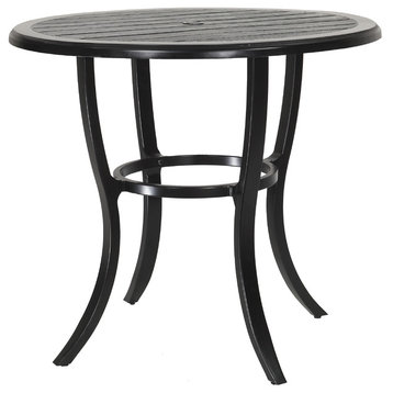 Lattice 44" Round Bar Table, Midnight Gold