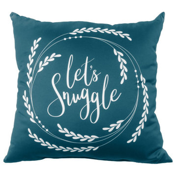 Let's Snuggle Decorative Pillow, Teal