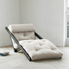 Figo Convertible Futon Chair/Bed, Mocha Frame, Natural Mattress