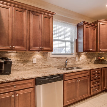 Africa Range Granite used in Kitchen with splitface Backsplashes