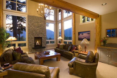 Elegant living room photo in Vancouver