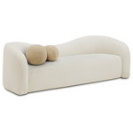Meridian Furniture - Kali Faux Shearling Teddy Fabric Upholseterd  Sofa, Cream - Go casual in your space with this Kali faux shearling teddy fabric sofa. This uber-cozy sofa is perfect for so many rooms in the home, from the living room or family room to a bedroom or basement. The faux shearling upholstery covers every square inch in yielding softness that cradles your body in the ultimate comfort. Eucalyptus wood construction makes the frame sturdy and stout, so the chair holds up to long-term use in your busy home.