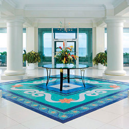 Glass Mosaic Floor tile & mural - Mosaic Tile