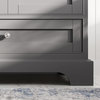 Cascade Bath Vanity, Sapphire Gray, 72", Brushed Nickel Hardware, Double, Freestanding