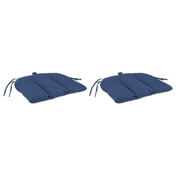 Outdoor Countour Seat Cushion, 2-Pack, Blue color