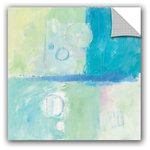 Brushstone - Blue Water II Decal, 24"x24" - Brushtone 'Blue Water II' by Mike Mschickis a gorgeous reproduction featuring a beautiful abstract array of cool tones. A wonderful conversation piece that will compliment any home or office.