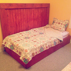 Hand made Beach Cottage Style Platform Bed/Headboard - Beds