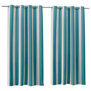 Outdoor Decor Gazebo Outdoor Stripe Grommet Top Curtain Panel