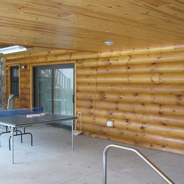 interior pictures of log paneling, and log siding