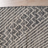 EORC Black Handwoven Wool Punja Kilim Rug 5' x 8'