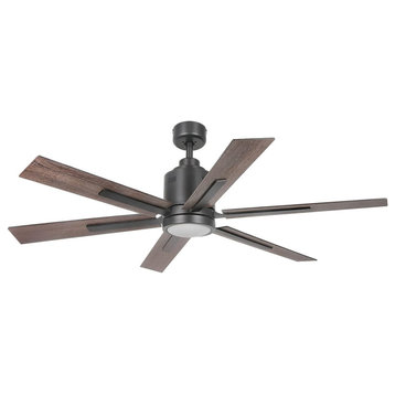 Modern Ceiling Fan, LED Light With Remote Control & 6 Blades