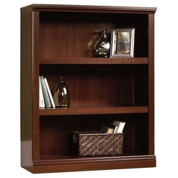 Bowery Hill Traditional Engineered Wood 3 Shelf Bookcase in Select Cherry