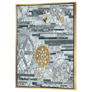 Designart Modern Gold Timetable I Glam Print Canvas Art, Gold, 30x40