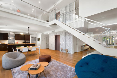 Living room - contemporary living room idea in New York