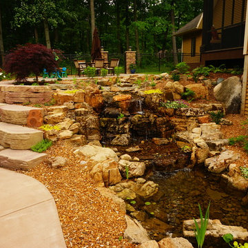 Ada Michigan Limestone Pond Install