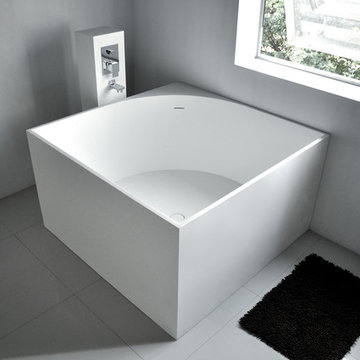 ADM Bathroom Square Freestanding Bathtub, White, 41.3" - SW-148 (41 x 41)