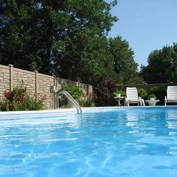 SimTek EcoStone simulated stone fencing - pool enclosure