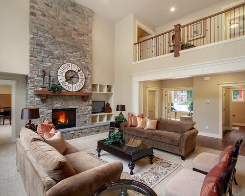 Two Story Fireplace | Houzz