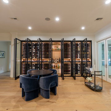 Oaks Calabasas Wine Wall With Black Steel Doors