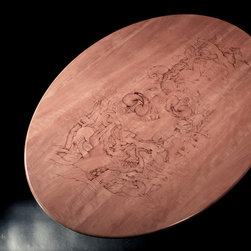 Table basse pyrograv&eacute; - Coffee Tables