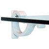 The Curve Clip For 3/8"-1/2" Thick Shelves, White Gloss