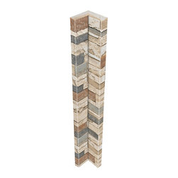 136-CT1-DURANGO STACKED STONE VENEER INSIDE CORNER 48"H X 3 1/2"W X 1 1/4"D - Wall Panels