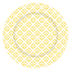 Yellow Fleur de Lys Charger Plate - Charger Plates