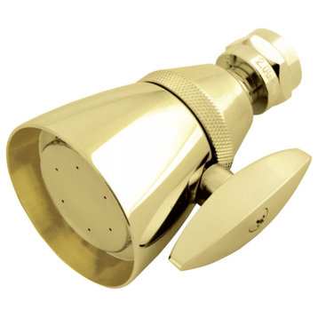 Kingston Brass 2-1/4" O.D. Adjustable Shower Head, Polished Brass