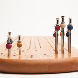 Cribbage Board with Beautiful Pegs - Board Games And Card Games
