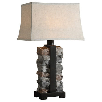 Uttermost Kodiak Stacked Stone Lamp, 27806-1