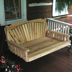Cedar Fanback Swing Bed - Patio Furniture And Outdoor Furniture