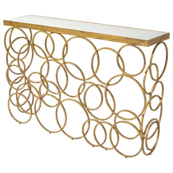 Classic 48" Console Table in Antique Gold
