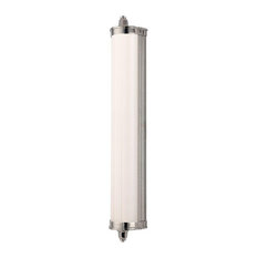 Nichols Bathroom Wall Sconce, 1-Light, LED, Polished Nickel, 22.5"H