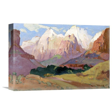 "Grand Tetons" Stretched Canvas Giclee by Franz Bischoff, 16"x11"