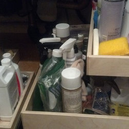 Kitchen Pull Out Shelves and Pull Out Trash Bin - Kitchen Drawer Organizers