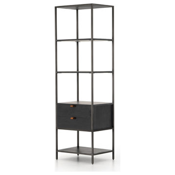 Fulton Trey Black Industrial Modular Bookshelf