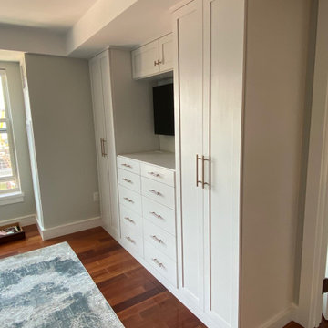 Boston area custom living-room built-in TV cabinetry