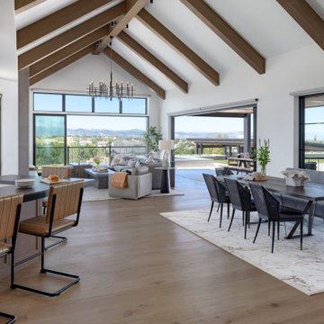 Open-Concept Living, Kitchen, Dining Room Luxury Custom Home Indoor-Outdoor Livi