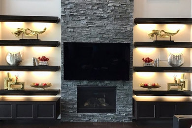 Living room - modern living room idea in Houston
