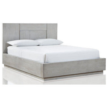 Modus Destination Queen Panel Bed in Cotton Grey
