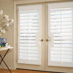 NewStyle&reg; hybrid shutters with Front Tilt Bar - Window Treatments