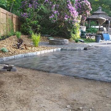 Hingham patio and landscape