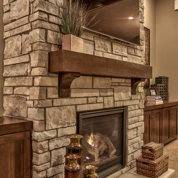 Custom cabinets and granite countertops in new construction home