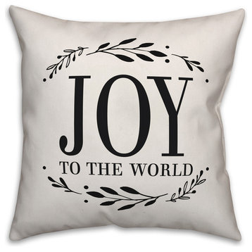 Joy to the World 20"x20" Indoor / Outdoor Throw Pillow